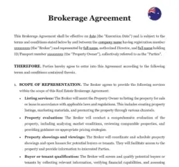 Brokerage agreement Australia