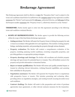 Brokerage agreement Australia 1