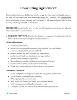 Consulting agreement Australia 1