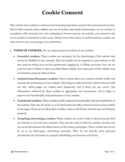 Cookie consent Australia 1