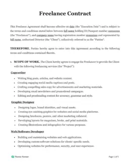 Freelance contract Australia 1