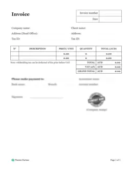 Invoice Australia