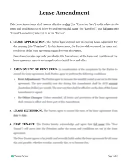 Lease amendment Australia 1
