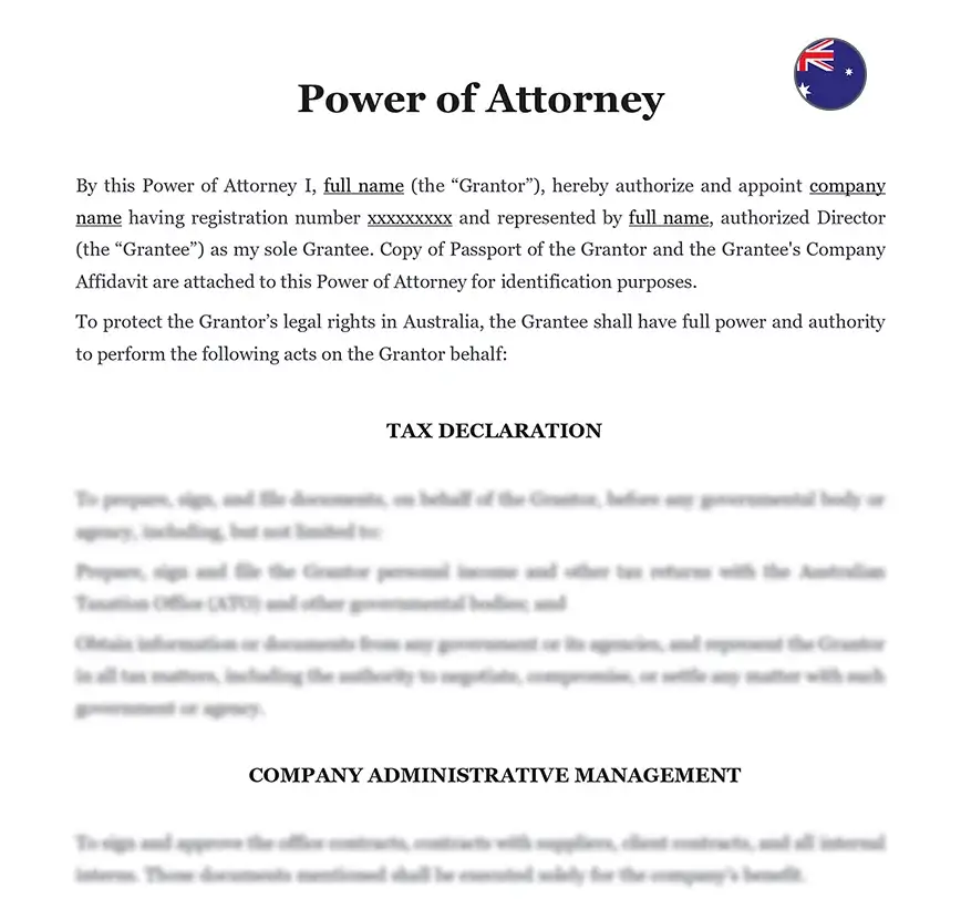 Power of attorney Australia