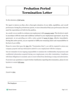 Probation period termination Australia 1