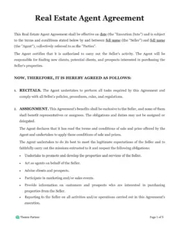 Real estate agent agreement Australia 1