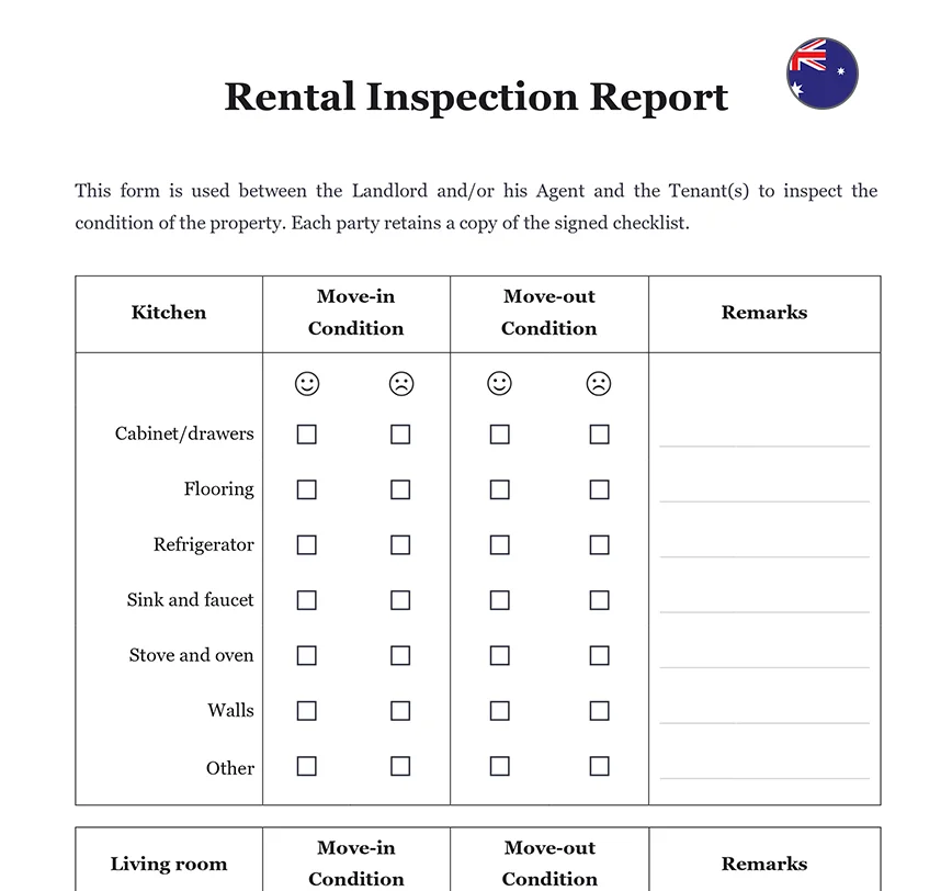 Rental inspection report Australia