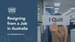 Resigning from job Australia